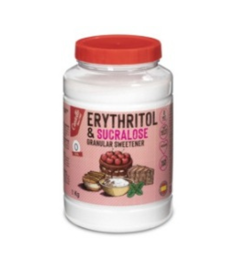 Diseño sin título (59) ERITRITOL CON SUCRALOSA BOTE REDONDO 1000G - Imagen 1