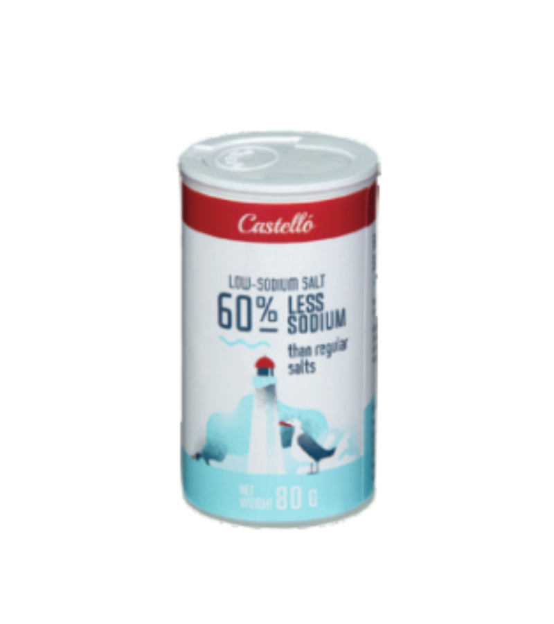 Diseño sin título (71) SAL CON 60% MENOS DE SODIO, SALERO PEQUEÑO 80G - Imagen 1